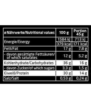 Layenberger 3K Protein Bar Crunchy - High Protein Low Sugar Fitness Bar (15 x 45g) - Brownie Caramel - 15 Pack - International Shipping - Buy Online on GoSupps.com