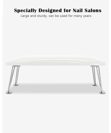 Big Nail Arm Rest Non Slip Nail Hand Rest Microfiber Leather Manicure Hand Rest for Nails Tech Use (White 01) - Buy Online on GoSupps.com