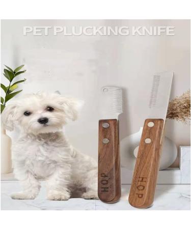 Professional Pet Hair Removal Comb with Wooden Handle - Right Hand Deshedding Tool - Buy Online on GoSupps.com