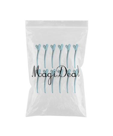 Magideal 12x Hairdresser Compartment Clips - Blue Sectioning Clamps for Salon & DIY Hair Styling - Buy Online on GoSupps.com