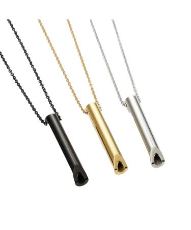 Stainless Steel Anxiety Breathing Necklace Stress Relief Meditation Necklaces Yoga Ritual Quit Smoking Anxiety Relief Jewelry