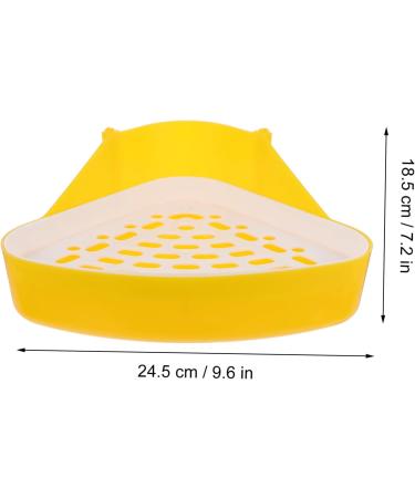 Levemolo Box Pet Potty Urinal Bunny Potty Rabbit Guinea Pig Bedding Pet Pee Small Animal Bedding Abs White 24.5X18.5cm White - Buy Online on GoSupps.com