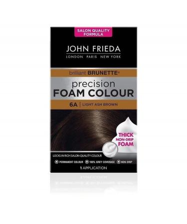 John Frieda Precision Foam Colour 6A Salon Finish Hair Dye 100 Percent Grey Coverage Light Ash Brown Light Ash Brown 1 count (Pack of 1)