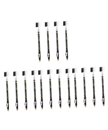 FOMIYES 16 Pcs Two-in-one Eyebrow Pencil Eyebrow Pencil Black Portable Eyebrow Pencils Eyebrow Makeup Tools 1 count (Pack of 1) Assorted Colorx4pcs
