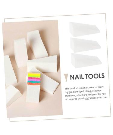 FOMIYES 20pcs Nail Sponge - Professional Makeup & Nail Art Transfer Wedges | French Nail Tool & Stamping Sponge for Perfect Manicures | White Cosmetic Supplies - Buy Online on GoSupps.com