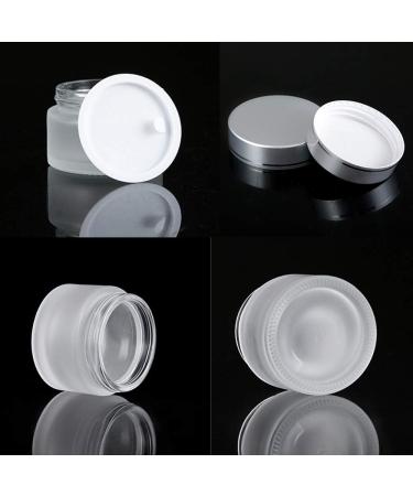 Kingyh 2-Piece Matte Glass Cream Can Set - 50ml Travel Jars for Cream Lotions & Essential Oils - Screw Cap & Liner Containers for Home Storage - Buy Online on GoSupps.com