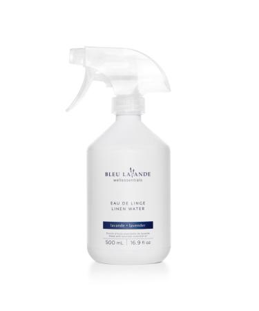 Bleu Lavande Linen Water Fabric refresher Made in Canada with True Lavender Essential Oil (500 ml Spray) clear