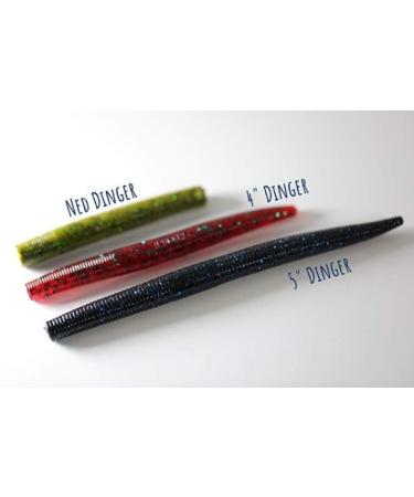 YUM Dinger Classic Worm Bass Fishing Lure 8 Count - Green Pumpkin/Chartreuse 5 - Texas Rigged, Wacky Style, Carolina Rigged - Soft Plastic for All-Purpose Fishing - Buy Online on GoSupps.com