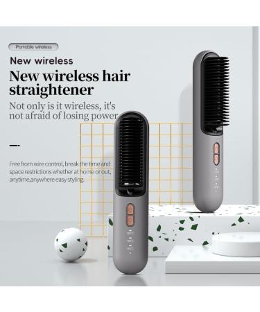 Portable Mini Straightening Brush for Travel | Hot Ceramic Comb Lightweight & Anti-Scald - Buy Online on GoSupps.com