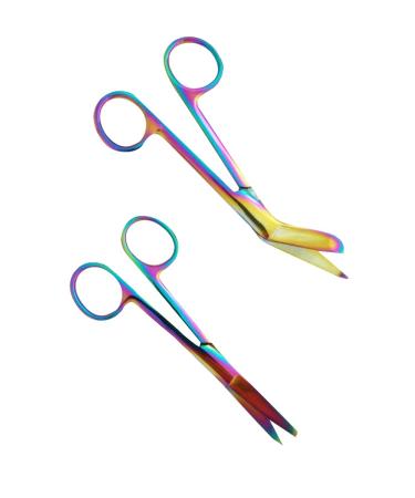 Nursing Scissors Set WITH ENGRAVING - Nurse Accessories - Gift (Metal Rainbow)