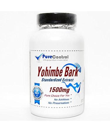 Yohimbe Bark Standardized Extract 1500mg // 200 Capsules // Pure // by PureControl Supplements