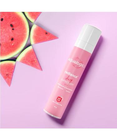 Aqualogi Radiance Plus Dewy Sunscreen Cream - SPF 50+ | Watermelon & Niacinamide | UVA/UVB Protection | 50g | International Shipping Available - Buy Online on GoSupps.com