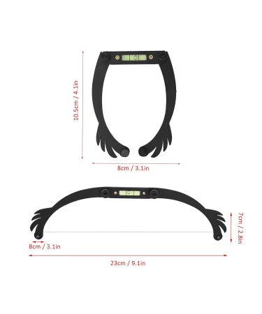 Bow Line Ruler - Foldable Eyebrow Makeup Ruler & Mapping Tool Kit for Microblading | Permanent Makeup Precision (Black - Buy Online on GoSupps.com