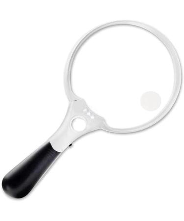 Portable Hand-held Magnifier 20x Magnifier Illuminated Reading Lens Loupe Ideal for Reading Full of Stars