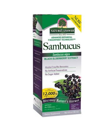 Nature's Answer Sambucus Black ElderBerry 12000 mg 4 fl oz (120 ml)
