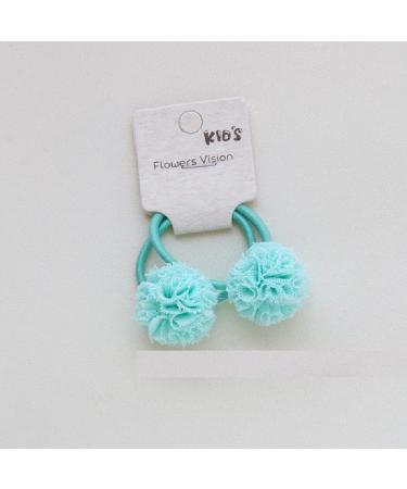 Hot&Sattion 20pcs Flower Pom Ball Hair Ties for Girls | Small Hair Ties for Kids | Multicolor Stretchy Ponytail Holders - Buy Online on GoSupps.com