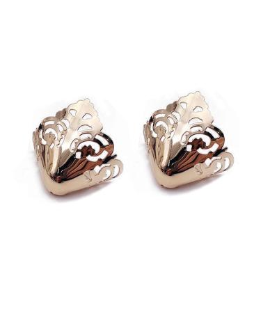 Metal Shoes Pointed Protector Durable Shoes Tips Cap High Heel Pump Toe Head Cap Cover Repair Decoration Shoes Protection Gold Style 3 Style 3 Gold