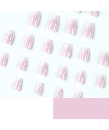 GORS French Ombre Square Press-On Nails | 24pc Set with Jelly Glue | Reusable Acrylic False Nails - Buy Online on GoSupps.com
