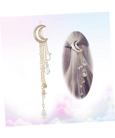 minkissy Goody Hair Clips for Women Hair Accessories for Women Rhinestone Barrettes Rhinestone Hair Accessories Rhinestone Hair Clip Women Hair Accessories Tassel Clip Moon Women's Pendant - Buy Online on GoSupps.com