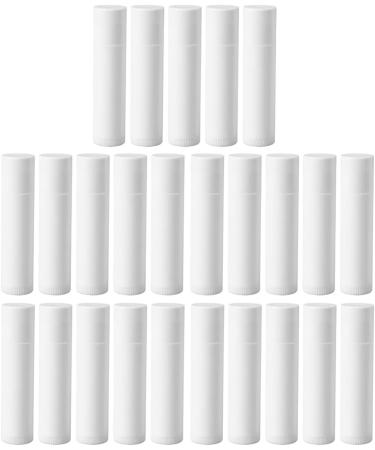 Uonlytech Black Lipstick - 25pcs Refillable Lip Balm Tubes for Travel & DIY | Mini Plastic Gloss Containers with White Caps - Buy Online on GoSupps.com