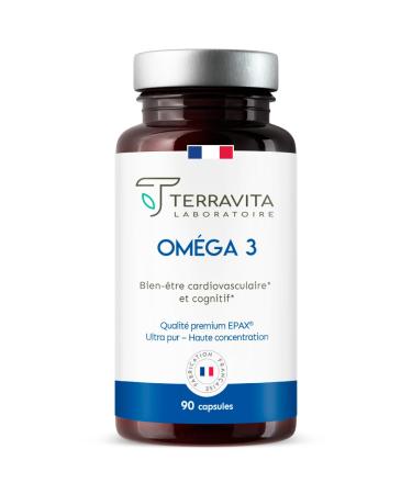 Omega 3 EPAX | Ultra Pure Small Fish Oil | XO Patented Purification Process | High Concentration EPA and DHA with TOTOX inf. to 3 | Sustainable Peach | 90 Softgels | Terravita
