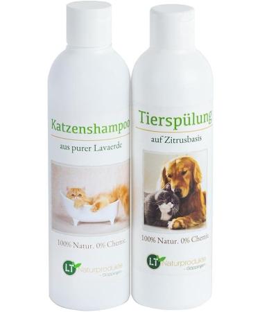 Buy Chemical-Free Cat Care Set | Gentle Shampoo & Flushing | Hypoallergenic Fur Care | Against Itching | Moroccan Lavaerde | 2x250ml for Short & Long Fur - Buy Online on GoSupps.com