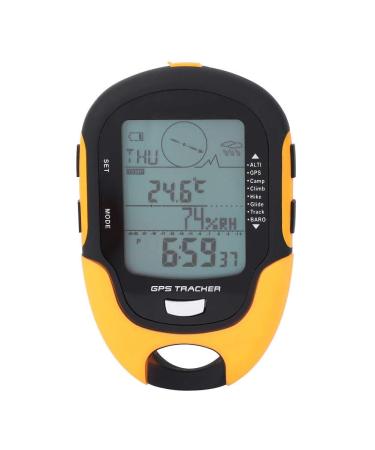 Digital Altimeter, GPS Navigation Receptor USB Portable Rechargeable Digital Altimeter Barometer LCD Thermometer with LED Flashlight for Cam Hiking Climbing Outdoor Sport Altimetro Trekking GPS handh