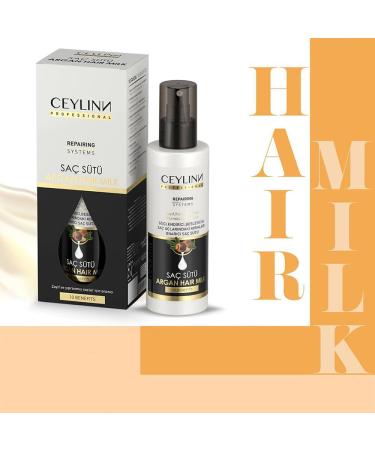 Ceylinn Argan Hair Milk - 10 Benefits for Weak Dry & Stressed Hair | Strengthening Nourishing & Repairing - 150ml - Buy Online on GoSupps.com