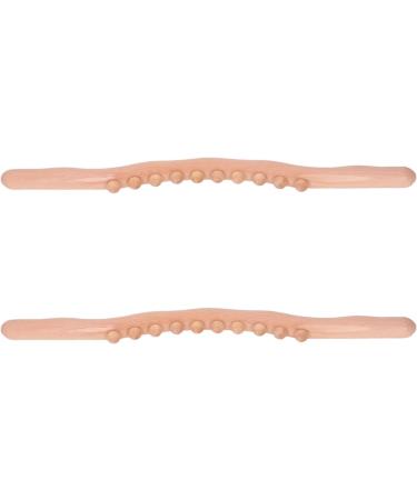 Raguso Massage Stick Roller - 2 Pack Wooden Scraper for Skin Tightening & Back Pain Relief | International Shipping - Buy Online on GoSupps.com