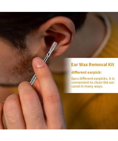 Beiyoule 7pcs Ear Cleaner Kit - Stainless Steel Ear Wax Removal Tools with PU Leather Case - Buy Online on GoSupps.com