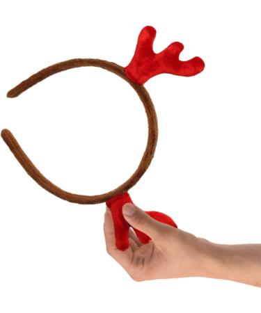 amangul Cute Plush Reindeer Antler Hairband Women Wash Face Makeup Headband for Photoshoots Christmas Party Hair Accessories(Red) - Buy Online on GoSupps.com