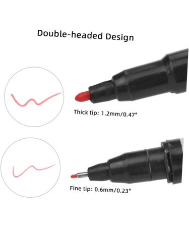 Healeved 20 Pcs Microblading Eyebrow Pen Eyebrow Pencils Tool Plastic Red - Buy Online on GoSupps.com