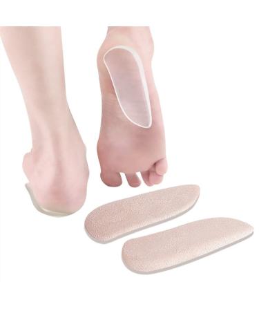Heel Liner Foot Orthotic Inserts Foot Care Cushion Liner Adult Breathable Sports for Heel Spurs and Heal Dry Cracked Heels(Flannel Apricot X-Large)