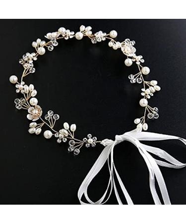 Crystal Pearl Bridal Headband | Bohemian Leaf Hair Vine | Wedding Hair Accessories - Buy Online on GoSupps.com