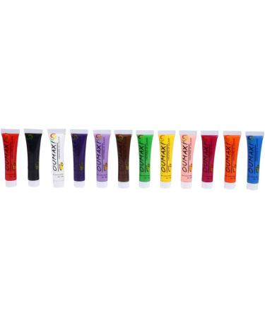 Professional Acrylic Paint Nail Art Painting Pigment Design Tube Set Tips 12 Colors - Buy Online on GoSupps.com