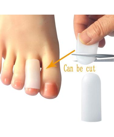 10 Pack Hoogoo Gel Toe Caps - Toe Covers for Ingrown Toenails, Corns, Blisters, Hammer Toes - White - Buy Online on GoSupps.com