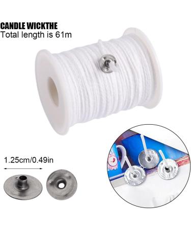 200ft 24 Ply Braided Cotton Candle Wicks Roll with 100 Metal Tabs - DIY Candle Making Kit - Buy Online on GoSupps.com