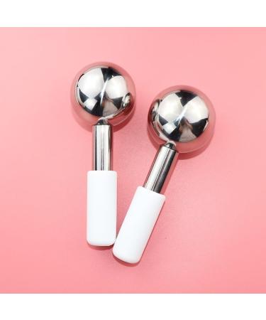 Stainless Steel Ice Wave Beauty Ball - Cold Compress Face & Eye Massage - Crystal Energy Silver (1 Pc) - Buy Online on GoSupps.com