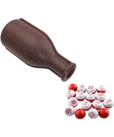 ITROLLE Plastic Kelly Pool Shaker Bottle with 16 Numbered Marbles Tally Peas - Brown Ball - Buy Online on GoSupps.com