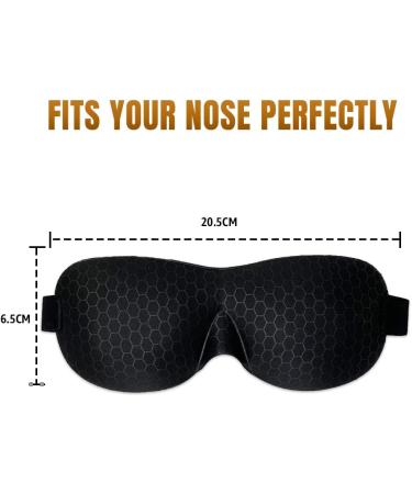 Samadhaan 3D Sleep Mask Deep Orbit - Ultra Light Weight & Comfortable Concave Molded Night Mask for Eyelash Extensions - Black - Buy Online on GoSupps.com