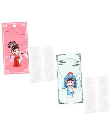 DRESSOOS Big Eyes 2 Sets 2 sided tape invisible double eyelid sticker hooded eyelid lifter strips double eyelid tape eye lift strips double sided eyelid tape droopy eyelid lifter eyes glue