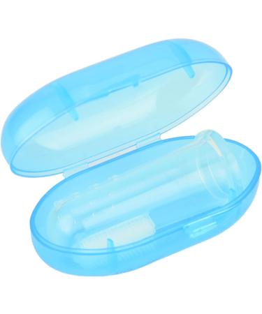 Baby Toothbrush Silicone - Safe Finger Tooth Cleaner for Children - Includes Storage Box (White/Blue) - Buy Online on GoSupps.com