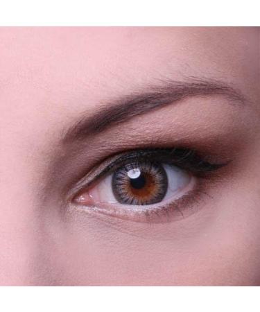 Matlens Bella Gray Big Eyes Colored Contact Lenses - Tricolor Design 6.0 Diopters Includes Care Product & Container - Buy Online on GoSupps.com