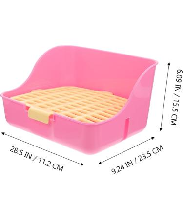 COSMEVIVI Box Rabbit Toilet Pet Potty Pet Supply Small Pet Toilet Pet Training Corner Little Pig Pee Toilet Bunny Potty Bunny Toilet Rabbit Potty Pet Drawer Potty Pet Litter Tray 28.5X23.5X15.5CM Pink - Buy Online on GoSupps.com