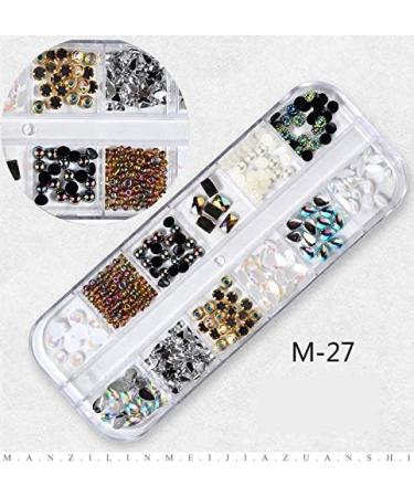 Multicolor Horse Eye Rhinestones Nail Art Studs - 4 Boxes | Crystal Nail Decorations Supplies - M25-M26 - Buy Online on GoSupps.com