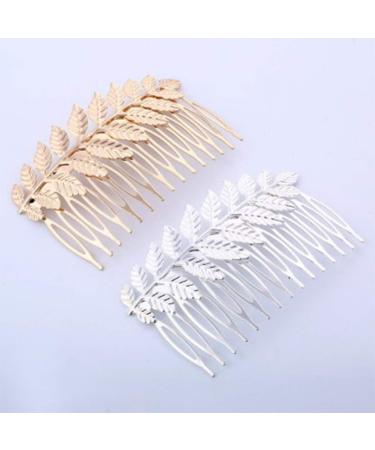 Minkissy 3-Piece Wedding Hairpin Set - Decorative Leaf Bride Accessories in Gold Silver & Rose Gold - Buy Online on GoSupps.com