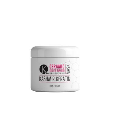 Kashmir Keratin Enriched Ceramic Mask For All Types of Hair Sulfate and Paraben Free (16 oz) 16 Fl Oz (Pack of 1)