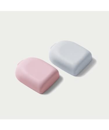 PODERN OMNIPOD Cover (Two Pack). Designed in Soft Silicone W/Matte Finish. Compatible with OMNIPOD 5 & Dash PODS. (Blush + Pale Blue)
