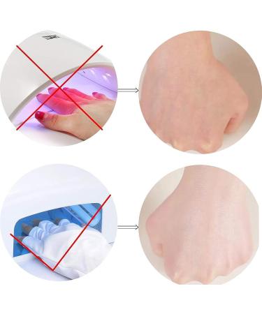4 Pairs UV Manicure Gloves for Nail Lamp - Anti-UV Ray Fingerless Gloves for Women (White, Black, Purple, Pink) - Buy Online on GoSupps.com