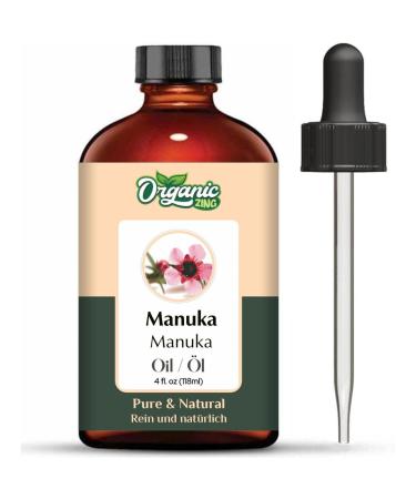 ORGANIC ZING Organic Zing Manuka Oil (Leptospermum scoparium) | Pure Natural Skin Care Oil | Hair Care Aromas & Diffusers - 118ml
